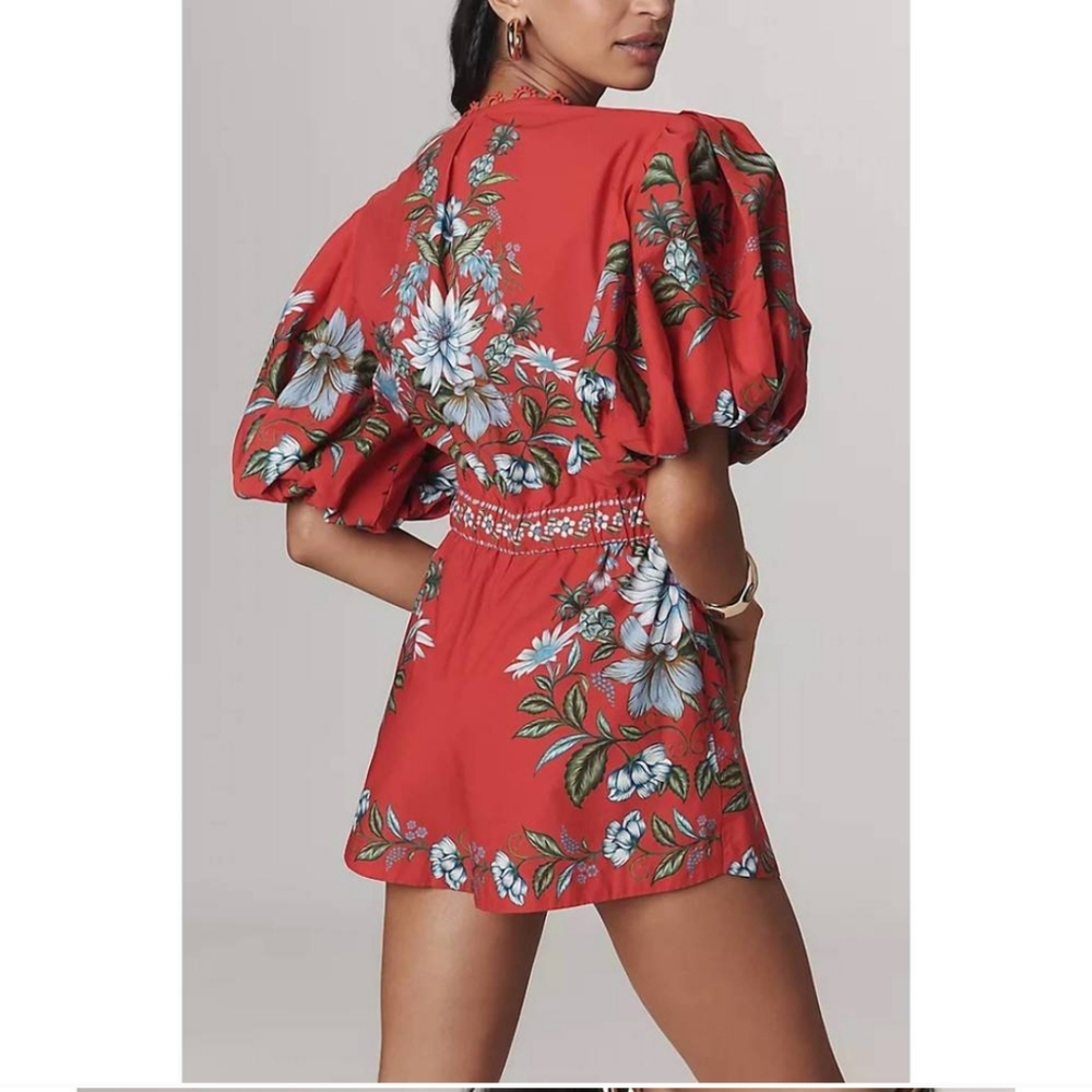 Farm Rio Red Floral Romper - Picture 5 of 5